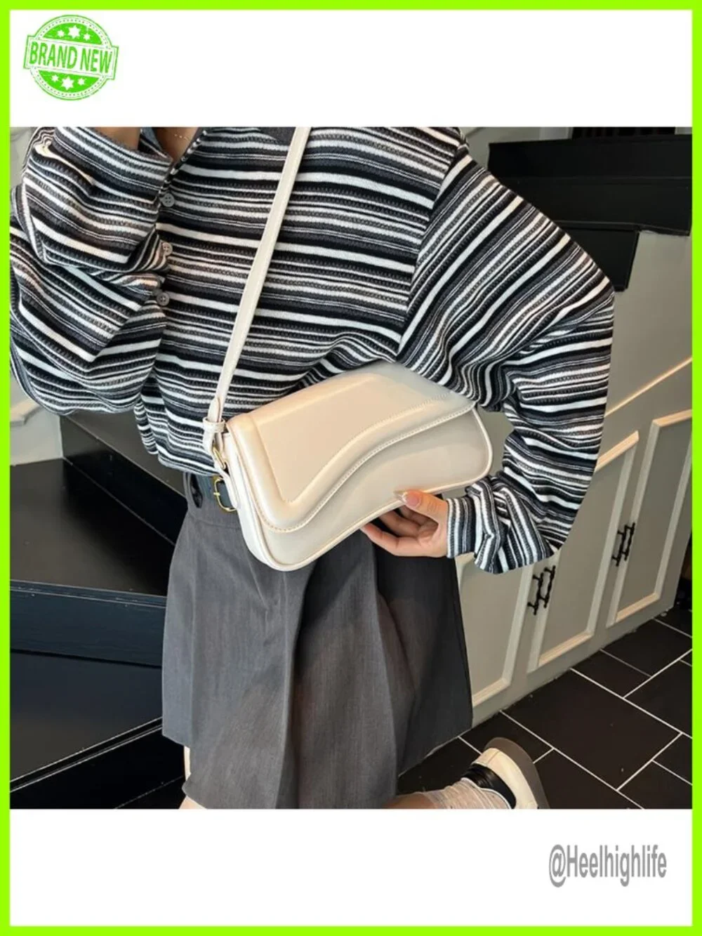 Retro Vegan Leather Crossbody Shoulder Bag Clutch Hobo Purse with Zipper, PU